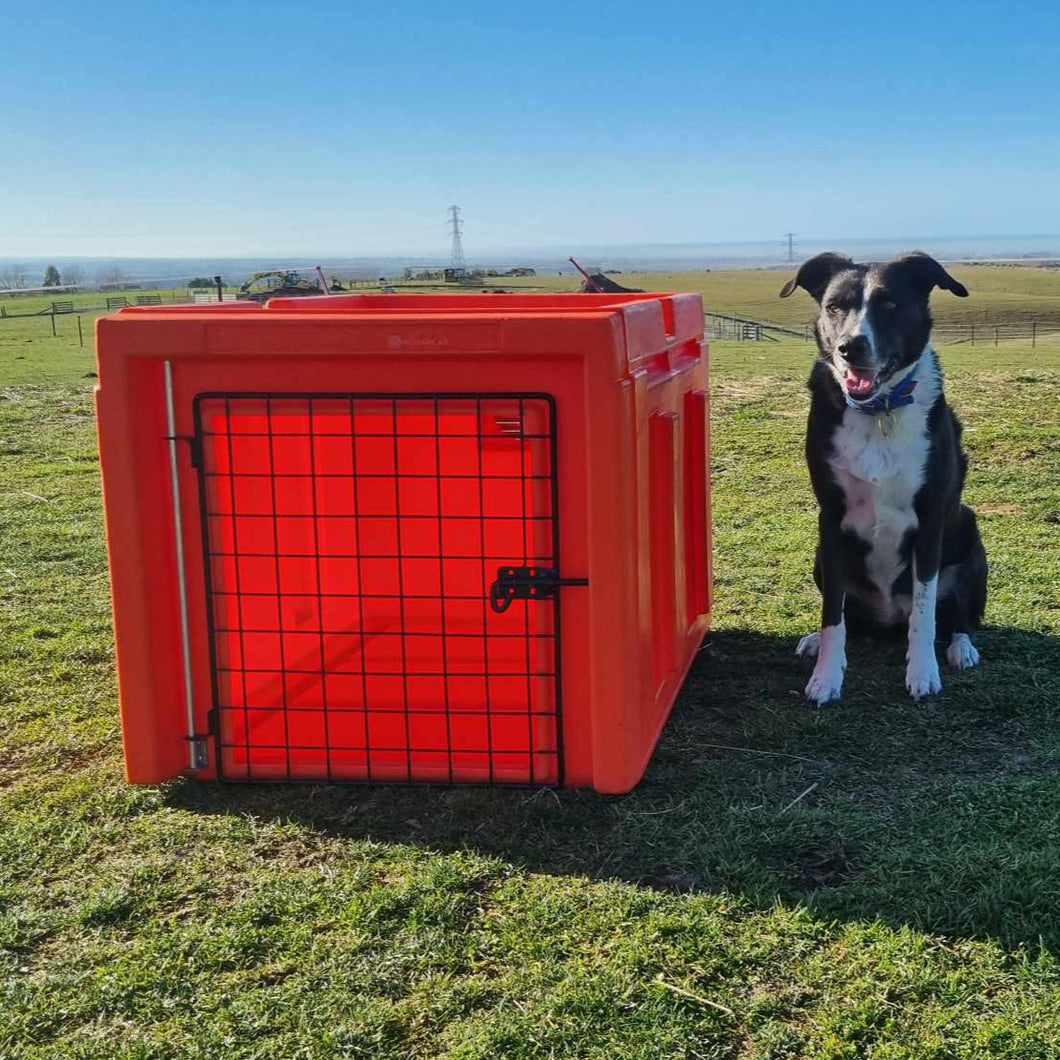 vehicle dog restraint Ute dog box ute dog kennel Ute dog boxtruck dog boxplastic dog box durable dog box Orange Front